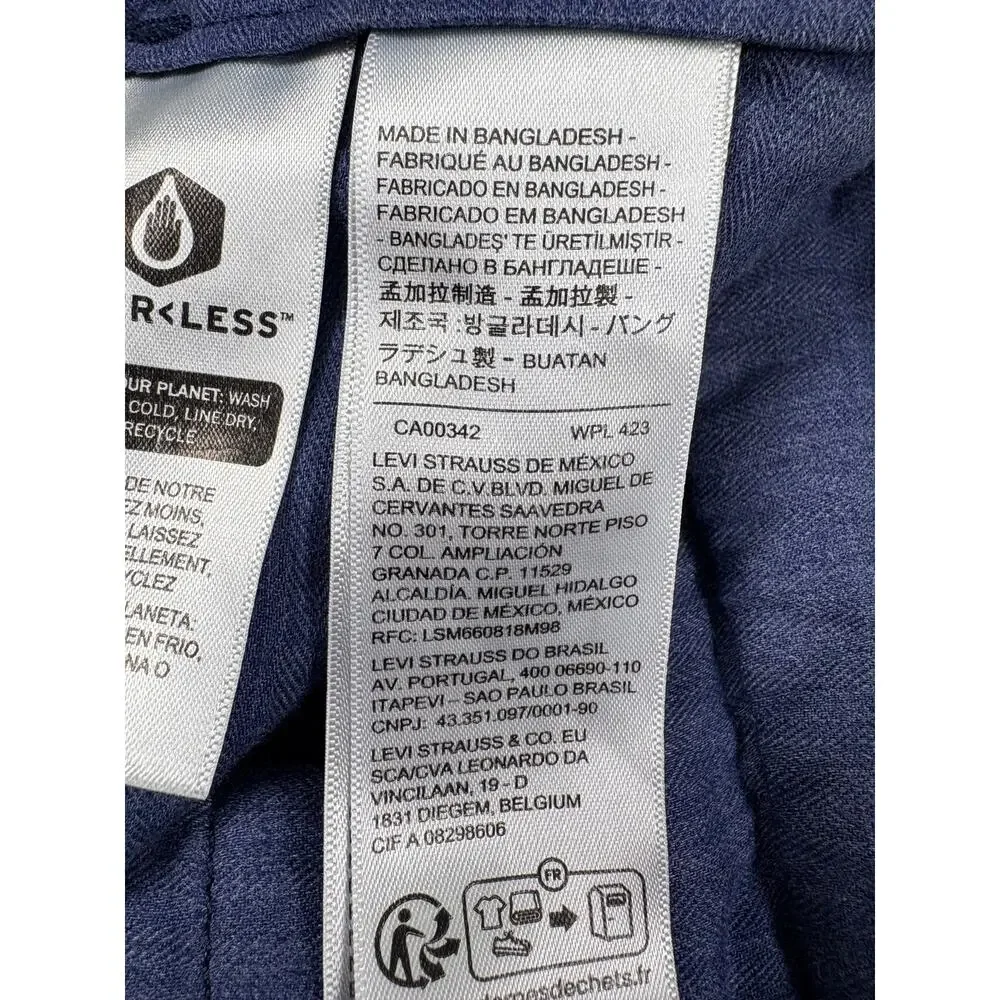 Levi’s XX Chino Standard Taper Corduroy Pants 30x32 Zodiac Blue Stretch Casual
